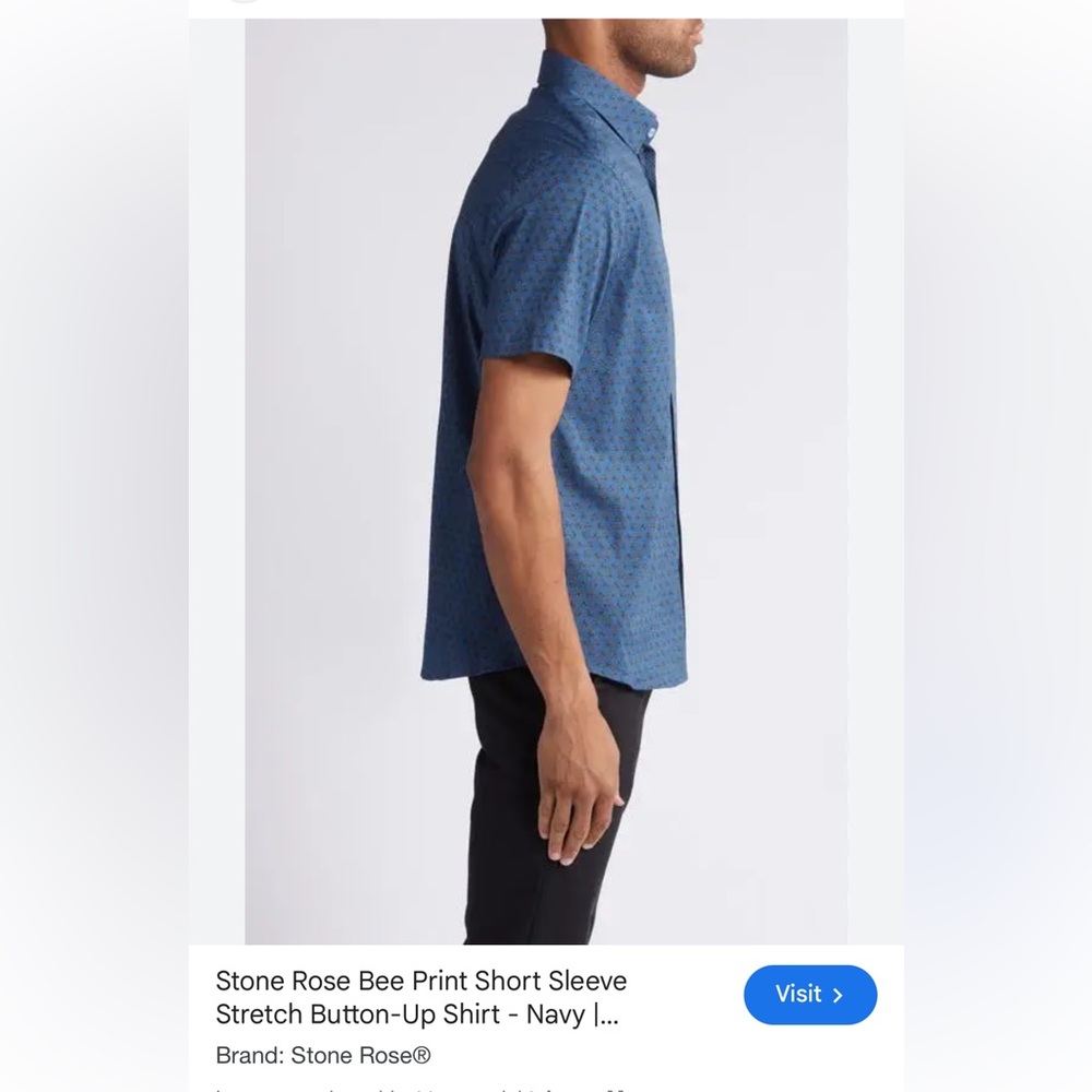 Stone & Rose Blue Geometric Casual Shirt